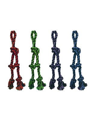 Multipet Nuts for Knots Rope Tug With 2 Danglers Dog Toy Assorted 1ea/20 in, LG