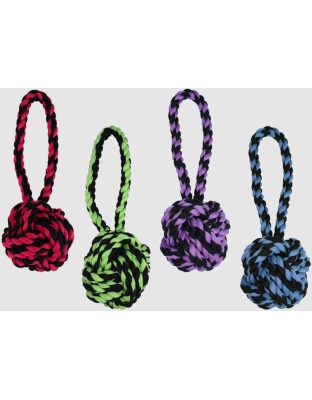 Multipet Nuts For Knots with Tug Toy Assorted 1ea/6 in