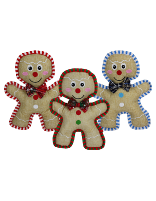 Multipet Burlap Gingerbread Man 105" (Assorted Colors)