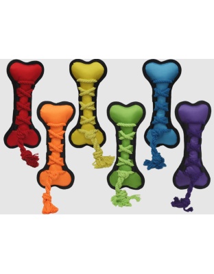 Multipet Cross Ropes Dog Toy Bone Assorted 1ea/11.5 in