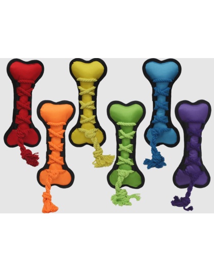 Multipet Cross Ropes Dog Toy Bone Assorted 1ea/11.5 in