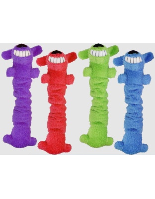 Multipet Loofa Bungee Scrunchy Dog Toy Assorted 1ea/12 in