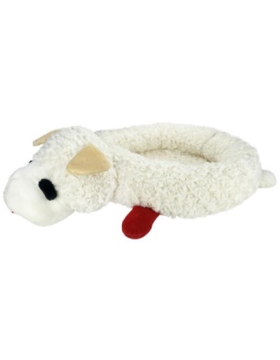 Multipet Lamb Chop Bolster Style Dog Bed 1ea/MD, 27In X 18.5 in