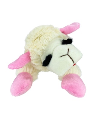 Multipet Lamb Chop Dog Toy w/ Pink Ribbon 1ea/Large, 10.5 in