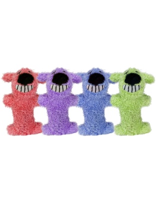 Multipet Loofa Dog FOR Cats, Cat Toy 3", Assorted Colors