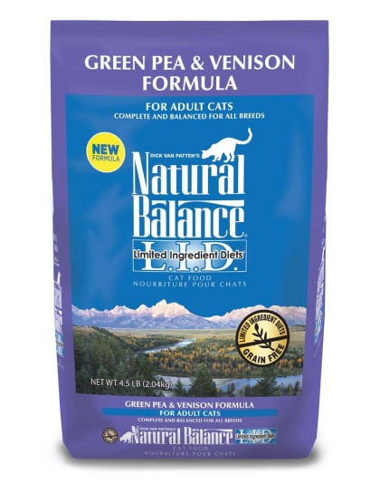 Natural Balance Pet Foods L.I.D. Dry Cat Food Green Pea & Venison 1ea/4.5 lb