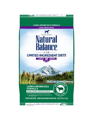 Natural Balance Pet Foods L.I.D. Large Breed Bites Dry Dog Food Lamb & Brown Rice 1ea/26 lb