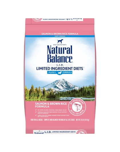 Natural Balance Pet Foods L.I.D. Puppy Dry Dog Food Salmon & Brown Rice 1ea/24 lb