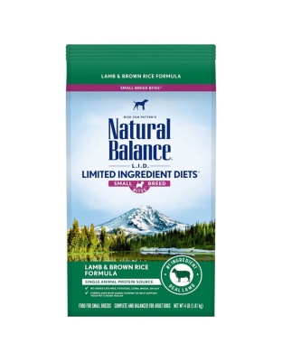 Natural Balance Pet Foods L.I.D. Small Breed Bites Dry Dog Food Lamb & Brown Rice 1ea/4 lb