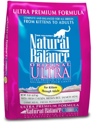 Natural Balance Pet Foods Original Ultra Premium Whole Body Health Dry Cat Food Chicken Meal & Salmon Meal 1ea/15 lb