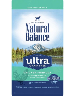 Natural Balance Pet Foods Ultra Grain Free Dry Dog Food Chicken 1ea/4 lb