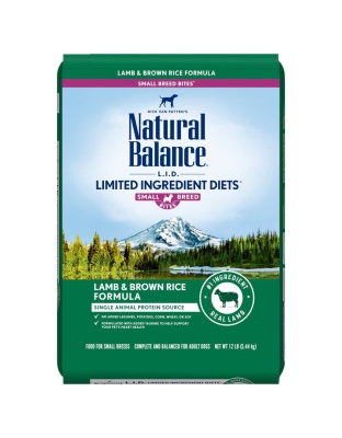 Natural Balance Pet Foods L.I.D. Small Breed Bites Dry Dog Food Lamb & Brown Rice 1ea/12 lb