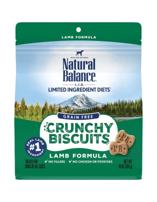 Natural Balance Pet Foods L.I.D. Grain Free Crunchy Biscuits Lamb 1ea/10 oz