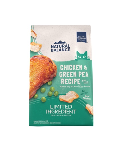 Natural Balance Pet Foods L.I.D. Dry Cat Food Green Pea & Chicken 1ea/4 lb