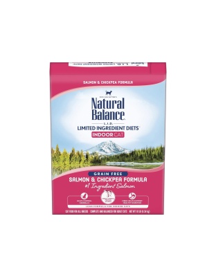 Natural Balance Pet Foods L.I.D. Indoor Dry Cat Food Salmon & Chickpea 1ea/10 lb