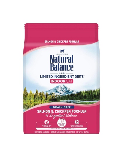 Natural Balance Pet Foods L.I.D. Indoor Dry Cat Food Salmon & Chickpea 1ea/5 lb