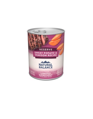 Natural Balance Pet Foods LID Reserve Canned Dog Food Sweet Potato & Venison 13oz. (Case of 12)