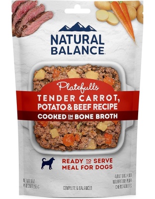 Natural Balance Pet Foods Platefulls Wet Dog Food Tender Beef & Potato Recipe 9oz. (Case of 12)