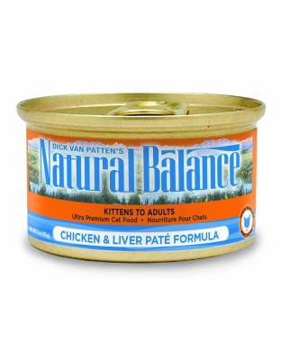 Natural Balance Pet Foods Ultra Premium Wet Cat Food Chicken & Liver Pate 24ea/5.5 oz