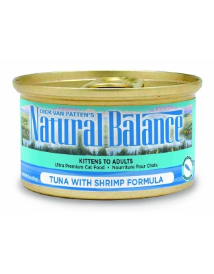 Natural Balance Pet Foods Ultra Premium Wet Cat Food Tuna w/Shrimp 24ea/5.5 oz