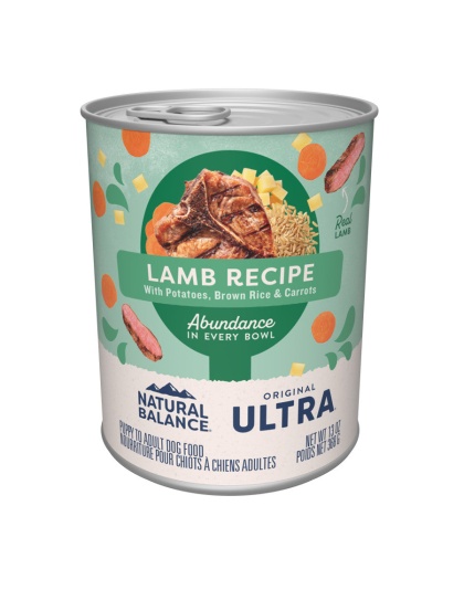 Natural Balance Pet Foods Ultra Premium Wet Dog Food Lamb 13oz. (Case of 12)