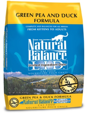 Natural Balance Pet Foods L.I.D. Dry Cat Food Green Pea & Duck 1ea/10 lb