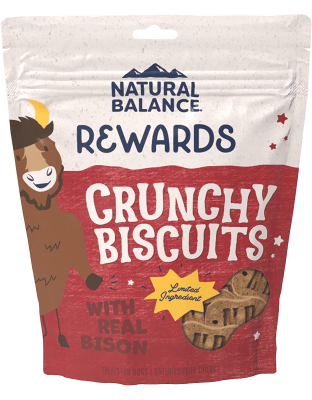 Natural Balance Pet Foods Rewards Crunchy Biscuits Small Breed Dog Treats Bison & Sweet Potato 1ea/14 oz