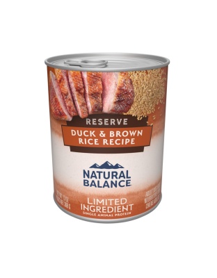 Natural Balance Pet Foods LID Reserve Canned Dog Food Duck & Brown Rice 13oz. (Case of 12)