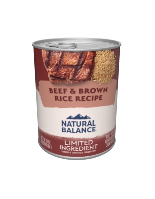 Natural Balance Pet Foods L.I.D. Wet Dog Food Beef & Brown Rice 13oz. (Case of 12)