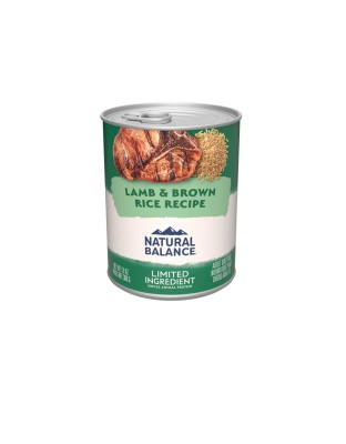 Natural Balance Pet Foods L.I.D. Wet Dog Food Lamb & Brown Rice 13oz. (Case of 12)