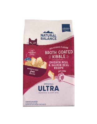 Natural Balance Pet Foods Ultra Broth Coated Dry Cat Food Chicken & Salmon, 1ea/6 lb