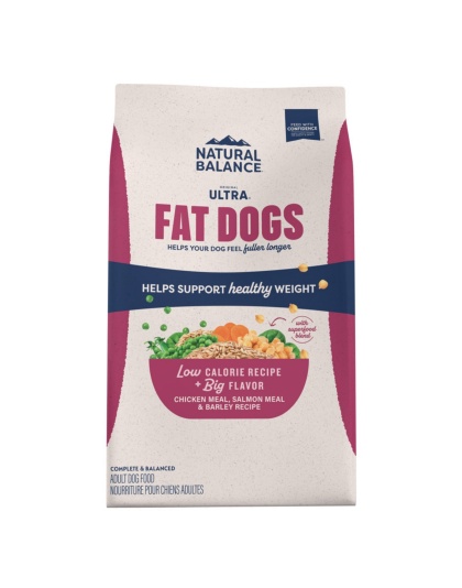 Natural Balance Pet Foods Ultra Fat Dogs Low Calorie Dry Dog Food Chicken & Salmon, 1ea/24 lb