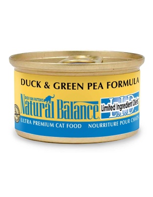 Natural Balance Pet Foods L.I.D. Wet Cat Food Duck & Green Pea 24ea/5.5 oz