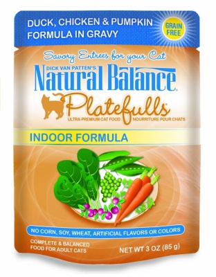 Natural Balance Pet Foods Ultra Platefulls Morsels in Gravy Indoor Wet Cat Food Duck, Chicken & Pumpkin in Gravy 24ea/3 oz