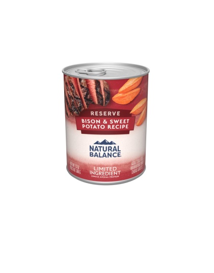 Natural Balance Pet Foods LID Reserve Canned Dog Food Buffalo & Sweet Potatoes 13oz. (Case of 12)