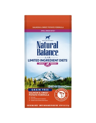 Natural Balance Pet Foods L.I.D. Small Breed Bites Dry Dog Food Salmon & Sweet Potato 1ea/4 lb