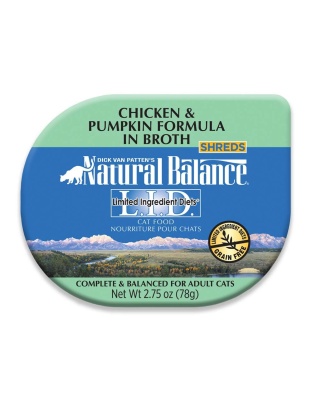 Natural Balance Pet Foods L.I.D. Wet Cat Food Chicken & Pumpkin in Broth 24ea/2.75 oz