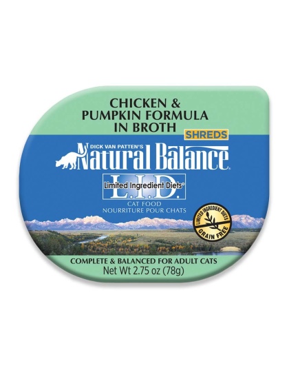 Natural Balance Pet Foods L.I.D. Wet Cat Food Chicken & Pumpkin in Broth 24ea/2.75 oz