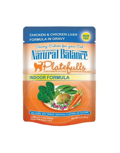Natural Balance Pet Foods Ultra Platefulls Morsels in Gravy Indoor Wet Cat Food Chicken & Chicken Liver 24ea/3 oz