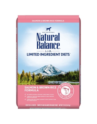 Natural Balance Pet Foods L.I.D. Adult Dry Dog Food Salmon & Brown Rice 1ea/12 lb
