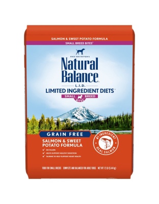 Natural Balance Pet Foods L.I.D. Small Breed Bites Dry Dog Food Salmon & Sweet Potato 1ea/12 lb