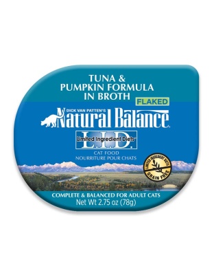Natural Balance Pet Foods L.I.D. Wet Cat Food Tuna & Pumpkin in Broth 24ea/2.75 oz