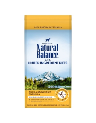 Natural Balance Pet Foods L.I.D. Adult Dry Dog Food Duck & Brown Rice 1ea/4 lb