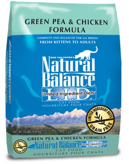 Natural Balance Pet Foods L.I.D. Dry Cat Food Green Pea & Chicken 1ea/10 lb