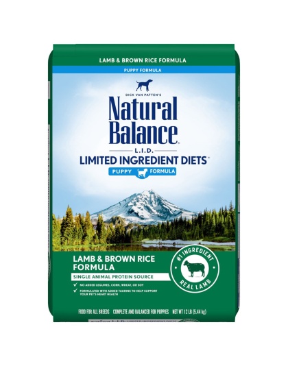 Natural Balance Pet Foods L.I.D. Puppy Dry Dog Food Lamb & Brown Rice 1ea/12 lb