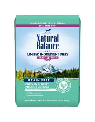 Natural Balance Pet Foods L.I.D. Small Breed Bites Dry Dog Food Chicken & Sweet Potato 1ea/12 lb