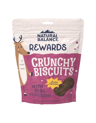 Natural Balance Pet Foods Rewards Crunchy Biscuits Dog Treats Venison 1ea/28 oz