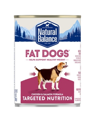 Natural Balance Pet Foods Targeted Nutrition Fat Dogs Wet Dog Food Chicken & Salmon 13oz. (Case of 12)