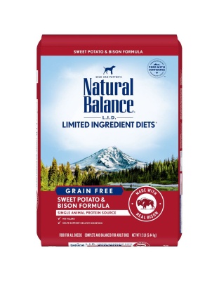 Natural Balance Pet Foods L.I.D. Adult Dry Dog Food Sweet Potato & Bison 1ea/12 lb