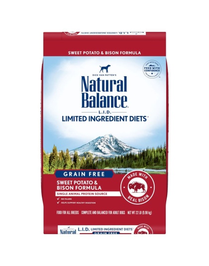 Natural Balance Pet Foods L.I.D. Adult Dry Dog Food Sweet Potato & Bison 1ea/22 lb